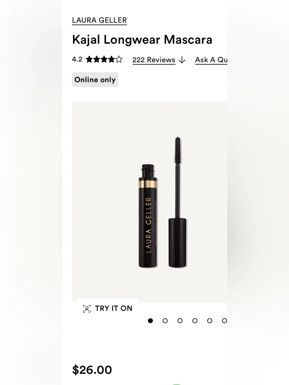 Laura Geller Kajal Longwear Mascara – Black